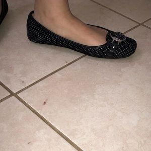 Michael Kors Black / Silver Flats 9 1/2